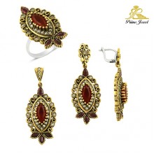 Gümüş Taşlı Set